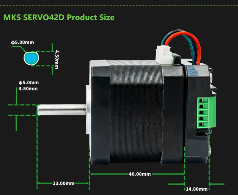 Makerbase MKS SERVO42D NEMA17 Closed Loop Stepper Motor Driver CNC 3D Printer For Gen_L FOC Quiet and Efficient