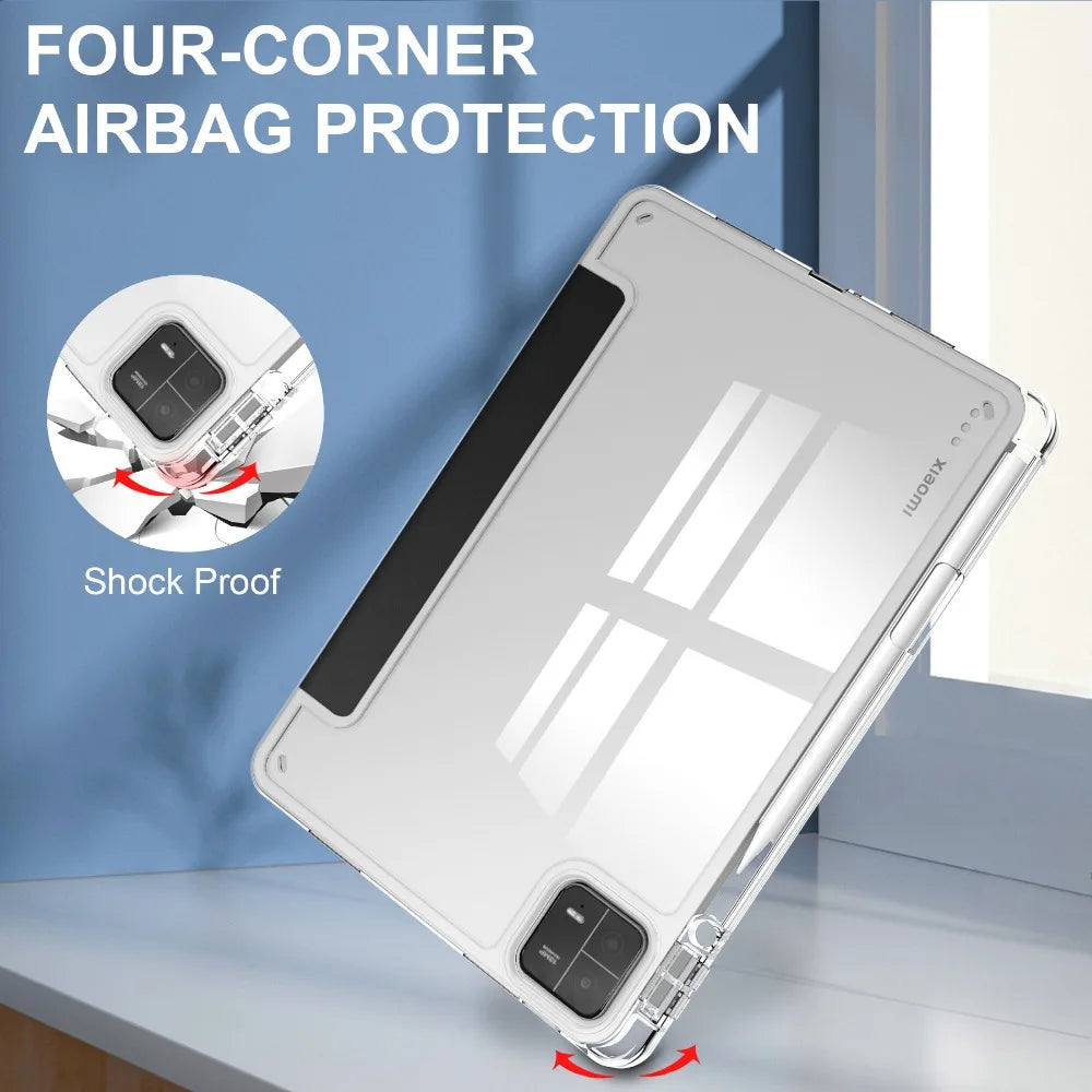 with Pencil Holder Cover For Xiaomi RedMi Pad SE 11"Case RedMi Pad Pro 12.1"Tablet Cover MiPad 6 11 Mi 7 Pro11.2 Hard Back Shell