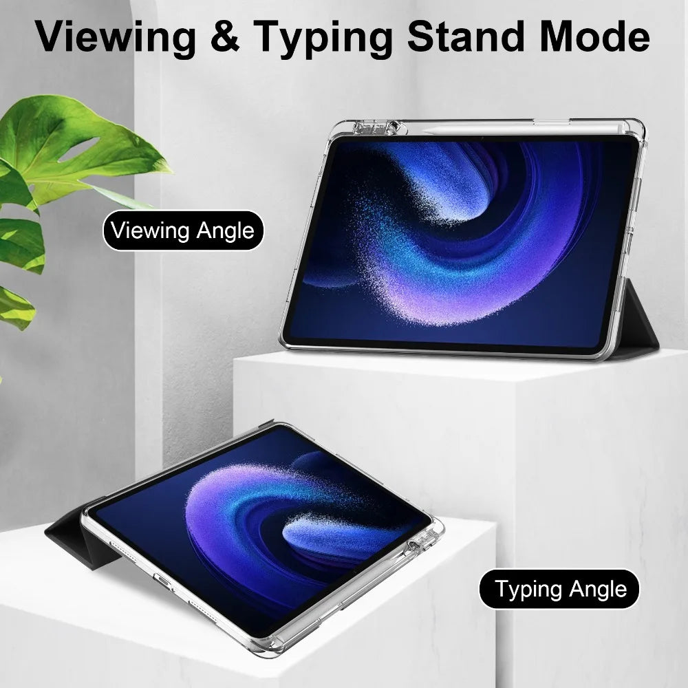 with Pencil Holder Cover For Xiaomi RedMi Pad SE 11"Case RedMi Pad Pro 12.1"Tablet Cover MiPad 6 11 Mi 7 Pro11.2 Hard Back Shell