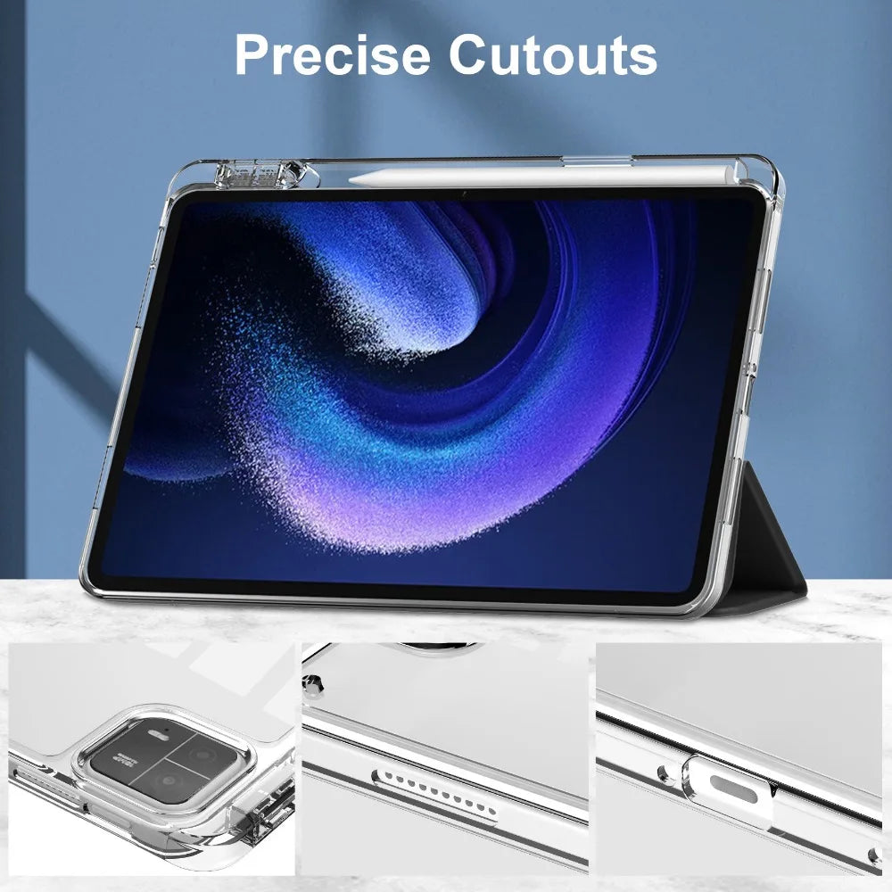 with Pencil Holder Cover For Xiaomi RedMi Pad SE 11"Case RedMi Pad Pro 12.1"Tablet Cover MiPad 6 11 Mi 7 Pro11.2 Hard Back Shell
