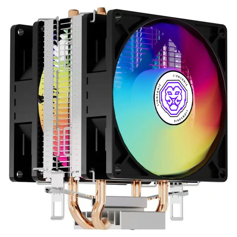 2 Heat Pipes CPU Cooler RGB 90mm PWM 4Pin i5 PC Quiet for Intel LGA 1700 1200 2011 2011-3 1150 1151 AMD AM4 AM3 CPU Cooling Fan