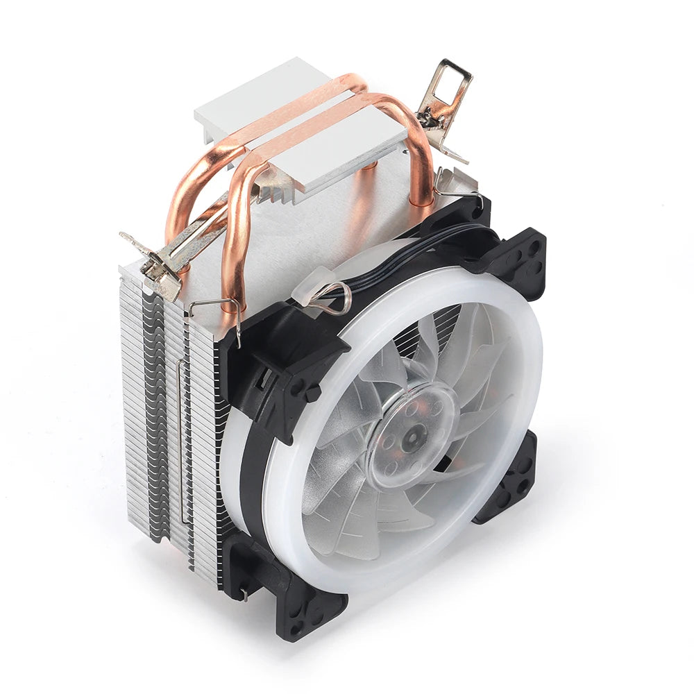 2 Heat Pipes CPU Cooler RGB 90mm PWM 4Pin i5 PC Quiet for Intel LGA 1700 1200 2011 2011-3 1150 1151 AMD AM4 AM3 CPU Cooling Fan