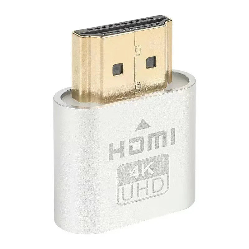 HDMI-compatible Dummy Plug Virtual Display Headless Ghost Display Emulator 4K DDC EDID Dummy Emulator Adapter For Bitcoin Mining